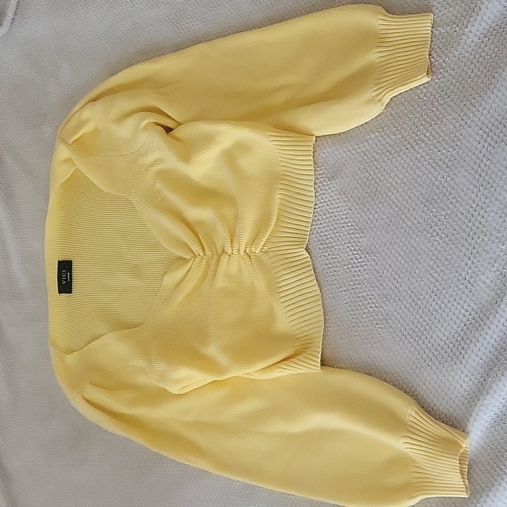 Yellow V Neck Sweater